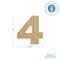 Wooden Number 4, 12 inch or 8 inch, Unfinished Large Wood Numbers for Crafts | Woodpeckers
